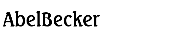 AbelBecker font preview