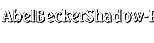 AbelBeckerShadow-Regular font preview