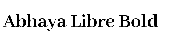 Abhaya Libre Bold font preview