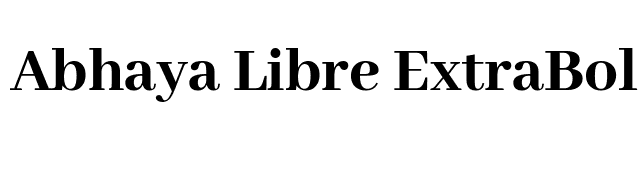 Abhaya Libre ExtraBold font preview