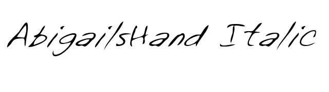 AbigailsHand Italic font preview