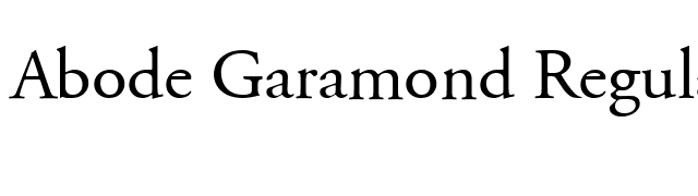Abode Garamond Regular font preview