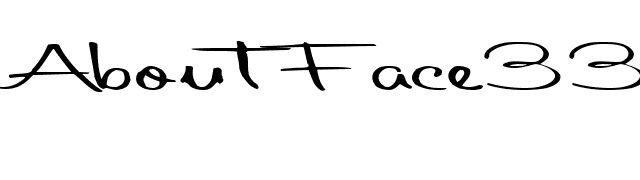 AboutFace33 Regular ttext font preview