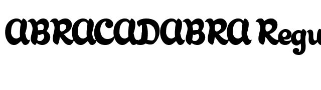 ABRACADABRA Regular font preview