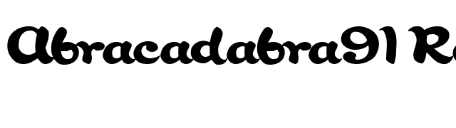 Abracadabra91 Regular ttcon font preview
