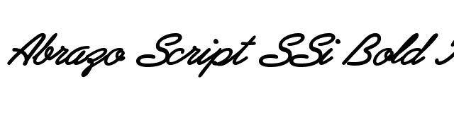 Abrazo Script SSi Bold Italic font preview