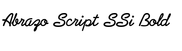 Abrazo Script SSi Bold font preview