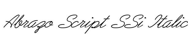 Abrazo Script SSi Italic font preview