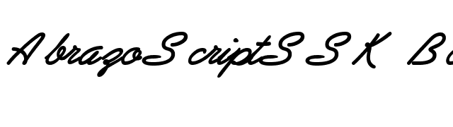 AbrazoScriptSSK Bold Italic font preview