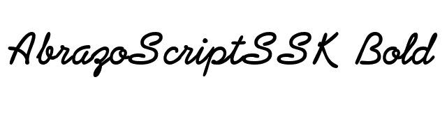AbrazoScriptSSK Bold font preview