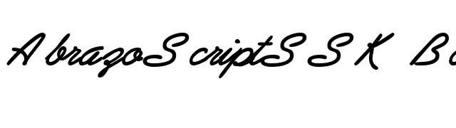 AbrazoScriptSSK BoldItalic font preview