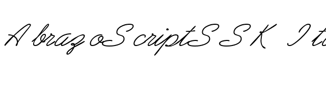 AbrazoScriptSSK Italic font preview