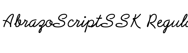 AbrazoScriptSSK Regular font preview