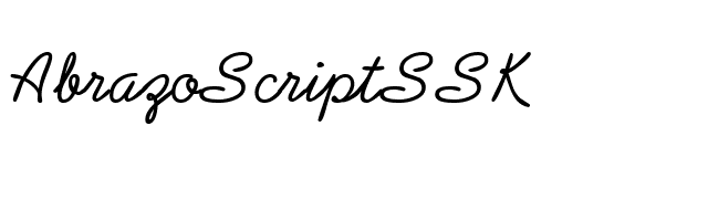 AbrazoScriptSSK font preview