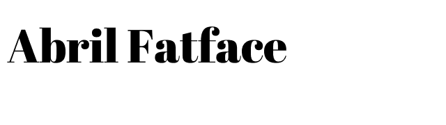 Abril Fatface font preview