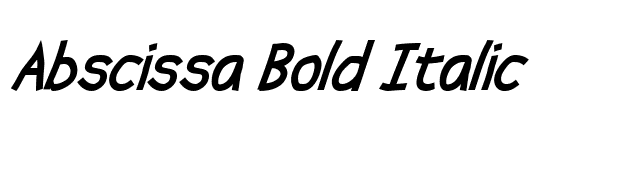 Abscissa Bold Italic font preview