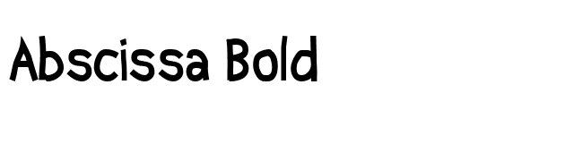 Abscissa Bold font preview