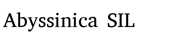 Abyssinica SIL font preview