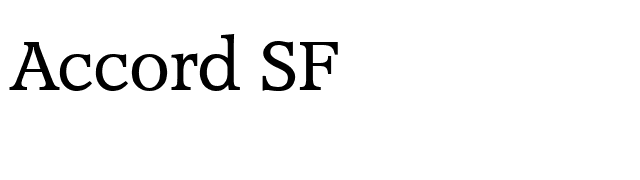 Accord SF font preview