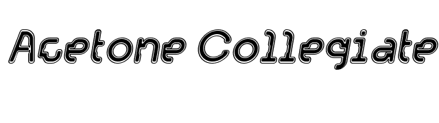 Acetone CollegiateOblique font preview