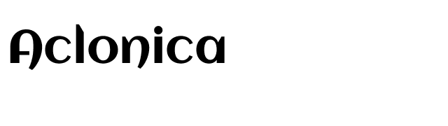 Aclonica font preview