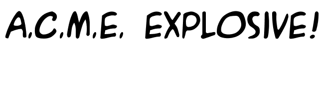 acme-explosive font preview