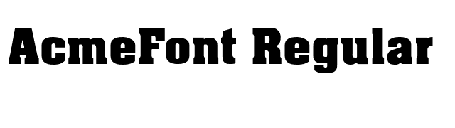 AcmeFont Regular font preview