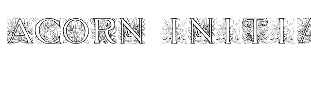 Acorn Initials font preview