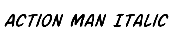 Action Man Italic font preview