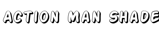 action-man-shaded font preview
