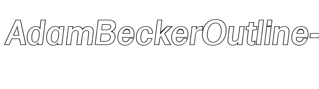 adambeckeroutline-medium-italic font preview