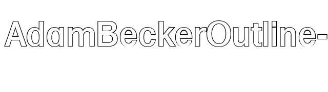 adambeckeroutline-medium-regular font preview