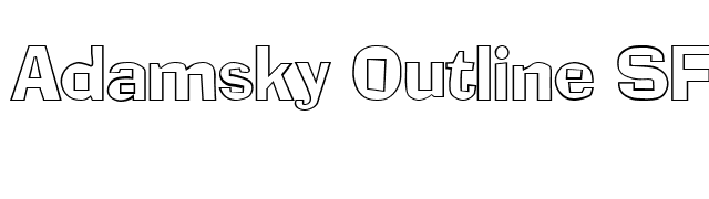 Adamsky Outline SF font preview