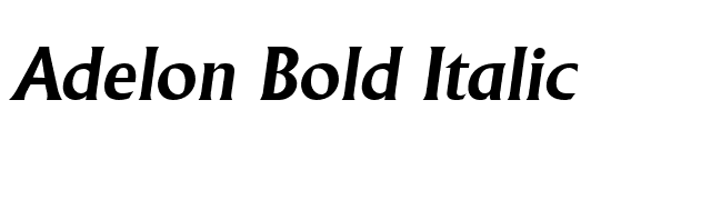 Adelon Bold Italic font preview