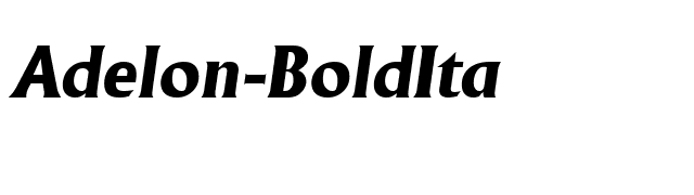 Adelon-BoldIta font preview