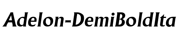 Adelon-DemiBoldIta font preview