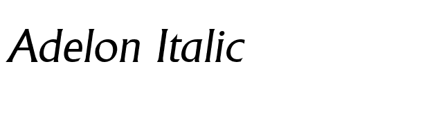 Adelon Italic font preview