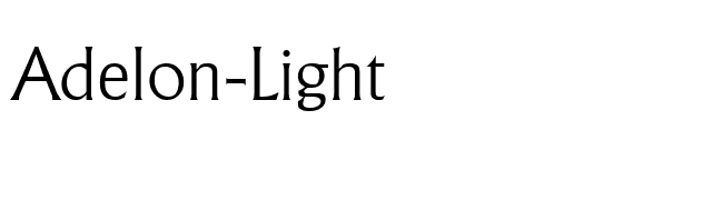 Adelon-Light font preview