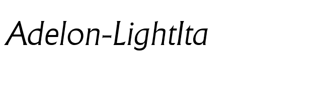 Adelon-LightIta font preview