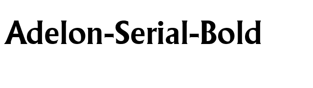 Adelon-Serial-Bold font preview