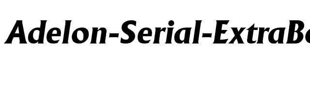 adelon-serial-extrabold-regularitalic font preview