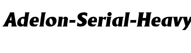 adelon-serial-heavy-regularitalic font preview