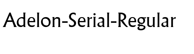 Adelon-Serial-Regular font preview