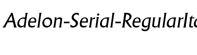 adelon-serial-regularitalic font preview