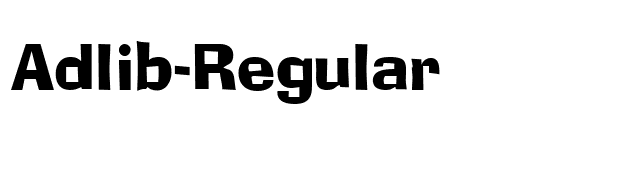 Adlib-Regular font preview