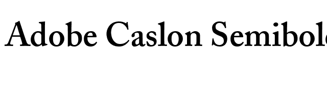 Adobe Caslon Semibold font preview