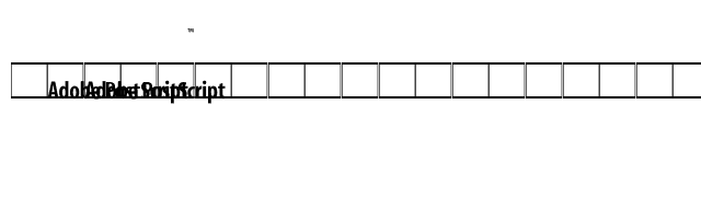 AdobeCorporateIDPostScript font preview