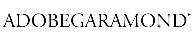 AdobeGaramondTitlingCapitals font preview
