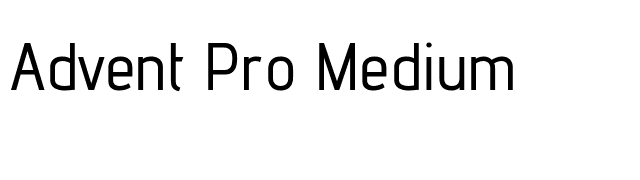 Advent Pro Medium font preview