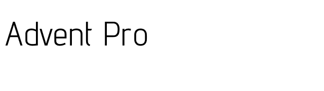 Advent Pro font preview